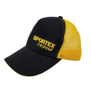 Кепка SPORTEX чорна з жовтою сіткою